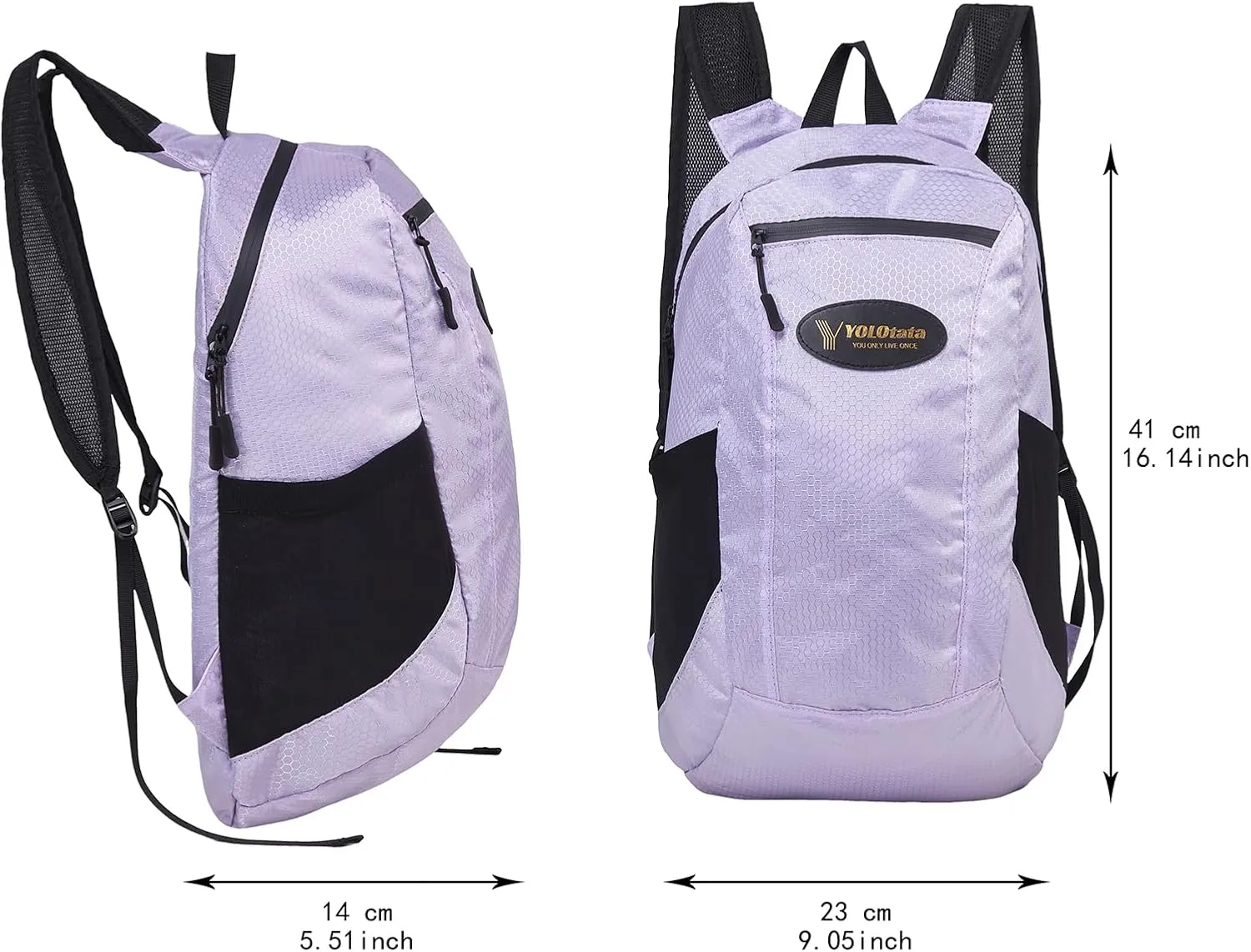Hiking Daypacks for Women Waterproof Backpacks 15L Lightweight Packable Men Small Outdoor Sports Fan Multipurpose Travel Camping Bags purple