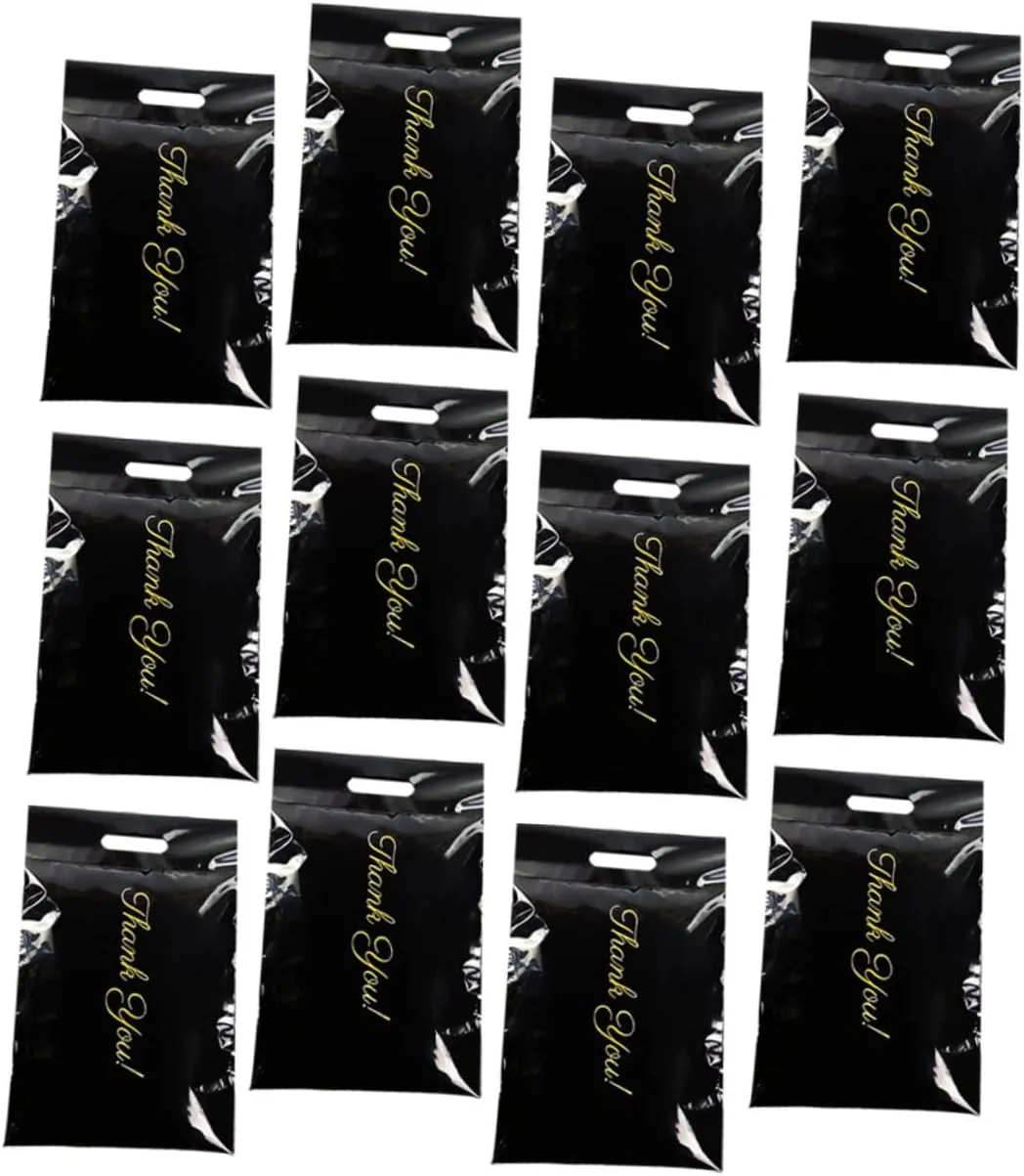 Homoyoyo 100Pcs Thank You Tote Bags Packing Pouches for Thicken Reusable Mailing Shipping Bags