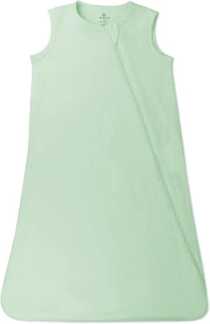 HonestBaby Baby Standard Wearable Blankets Sleeping Bags Swaddle Transition 100% Organic Cotton for Infant Boys, Girls, Unisex, Sage, Large