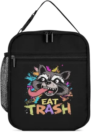 Hooligan Raccoon Eat Garbage Insulated Lunch Bag Leakproof Insulated Cooler Bag with Handbags Side Pocket for Adults