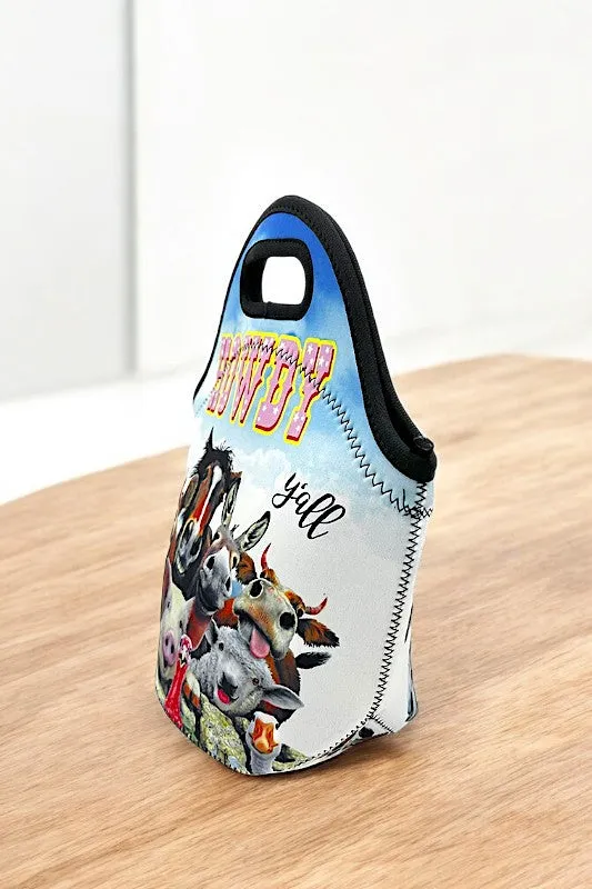 Howdy Animal Farm Insulated Lunch Bag