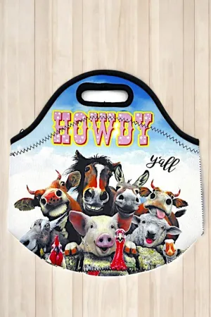 Howdy Animal Farm Insulated Lunch Bag
