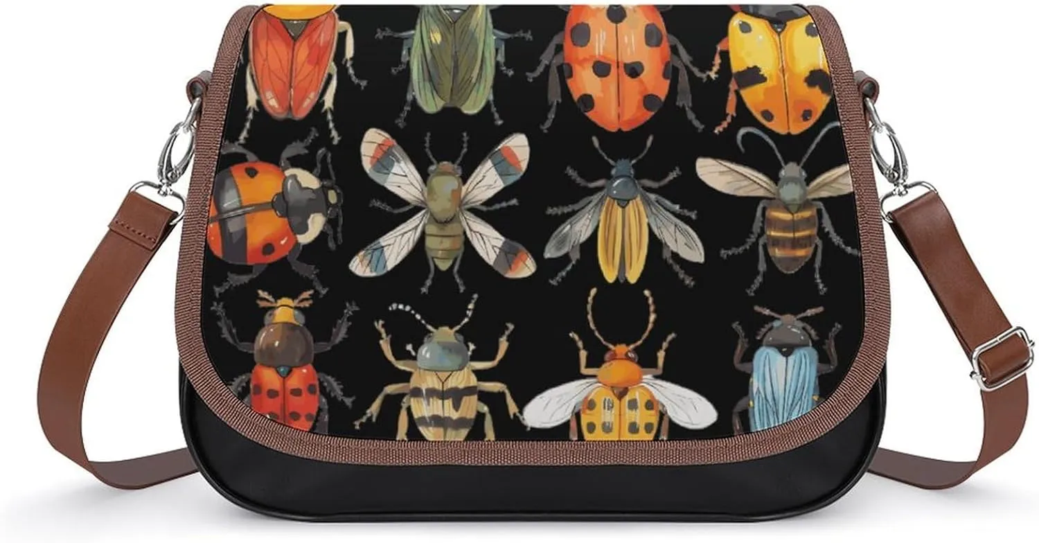 Insects Animals Crossbody Bags for Women Fashion Purse Shoulder Bag Handbags with Adjustable Strap