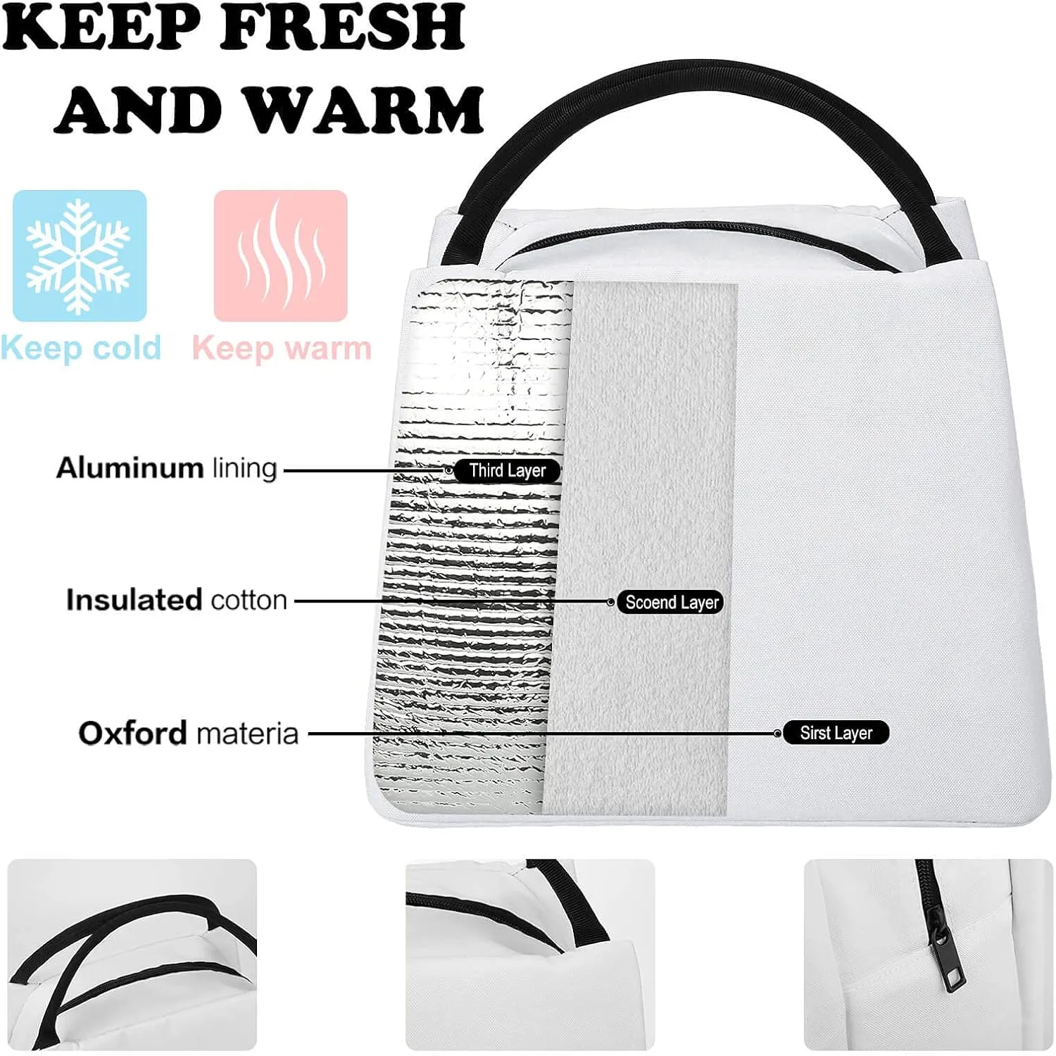 Insulated Lunch Tote Bag for Women, Cute Large Capacity Lunch Box Waterproof Thermal Cooler Bags Colorful Eye Hand Lotus Ethnic Indian Art Handbags