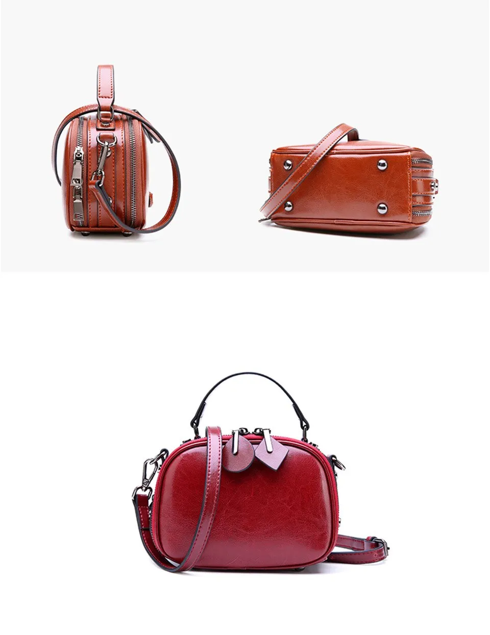 Iria genuine leather cross-body handbag