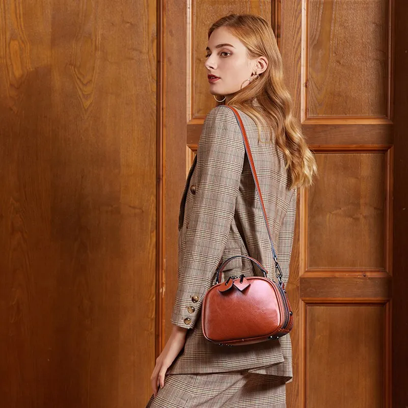 Iria genuine leather cross-body handbag