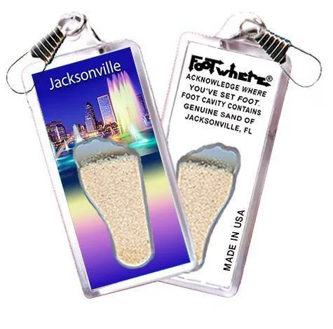 Jacksonville FootWhere® Souvenir Zipper-Pull. Made in USA