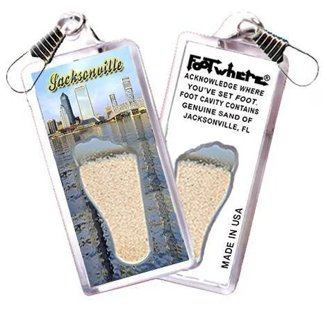 Jacksonville FootWhere® Souvenir Zipper-Pull. Made in USA