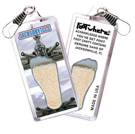 Jacksonville FootWhere® Souvenir Zipper-Pull. Made in USA
