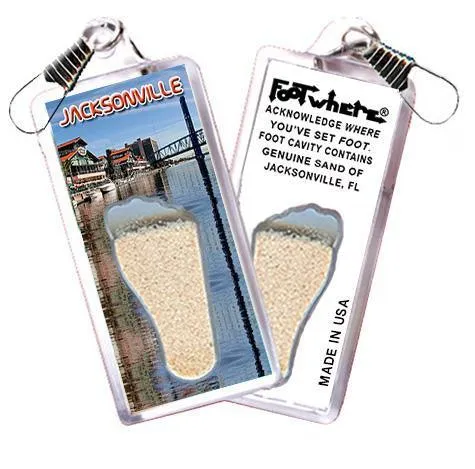 Jacksonville FootWhere® Souvenir Zipper-Pull. Made in USA