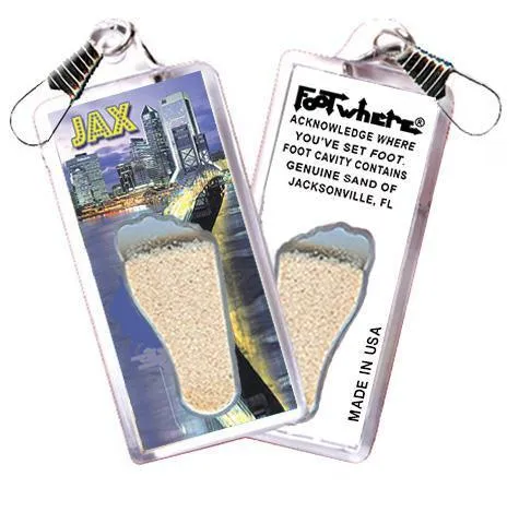 Jacksonville FootWhere® Souvenir Zipper-Pull. Made in USA