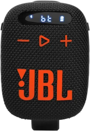 JBL Wind 3 FM Bluetooth Handlebar Speaker (Black/Orange)