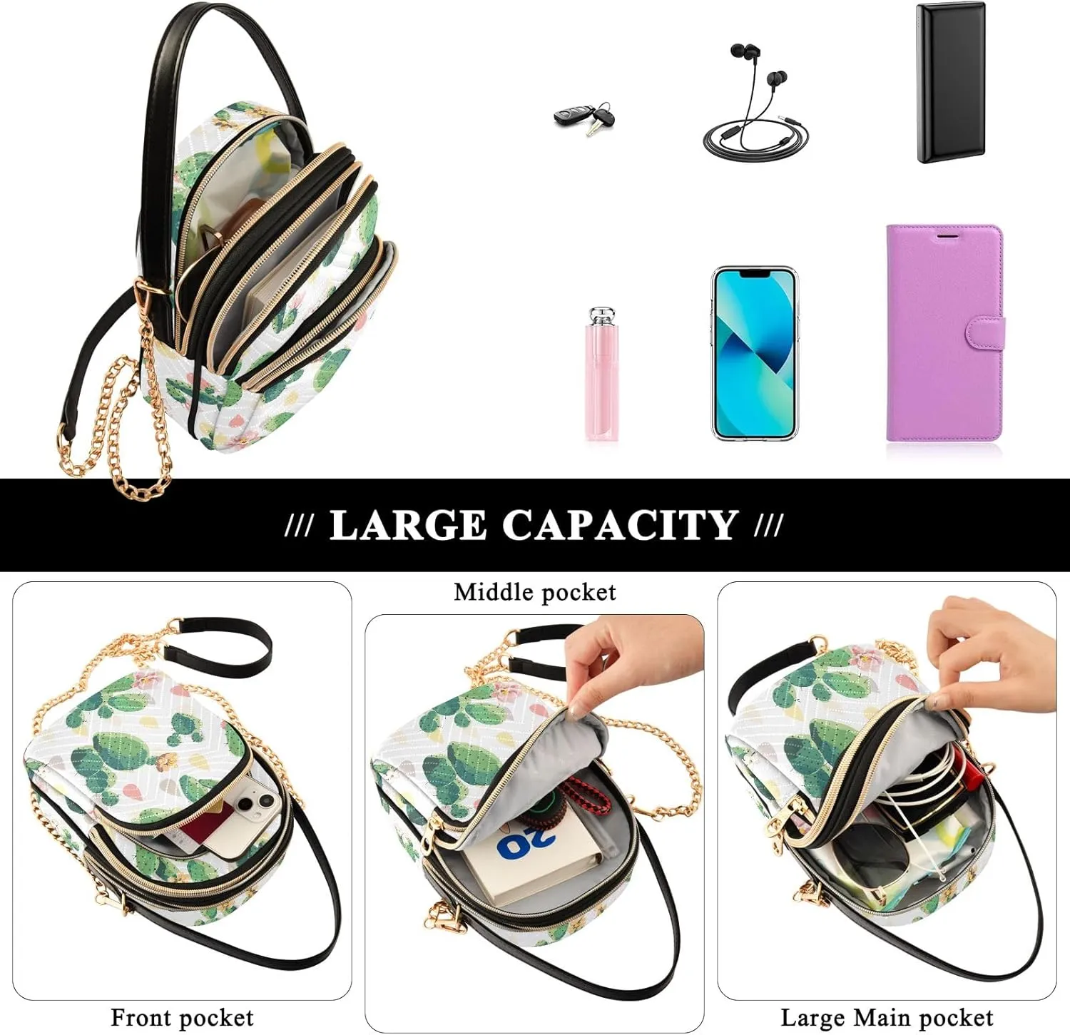 Joisal Crossbody Bag for Women, Small Shoulder Purse Anti Theft Women's Purses and Handbags, Small Bags for Women
