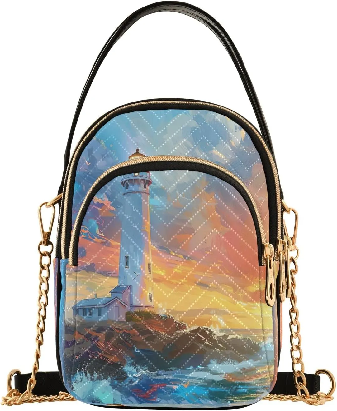 Joisal Cute Unicorn in Space Galaxy Small Crossbody Bags for Women Triple Zip Women Handbag, Cell Phone Purse Crossbody