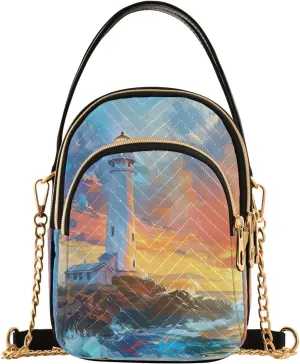 Joisal Cute Unicorn in Space Galaxy Small Crossbody Bags for Women Triple Zip Women Handbag, Cell Phone Purse Crossbody