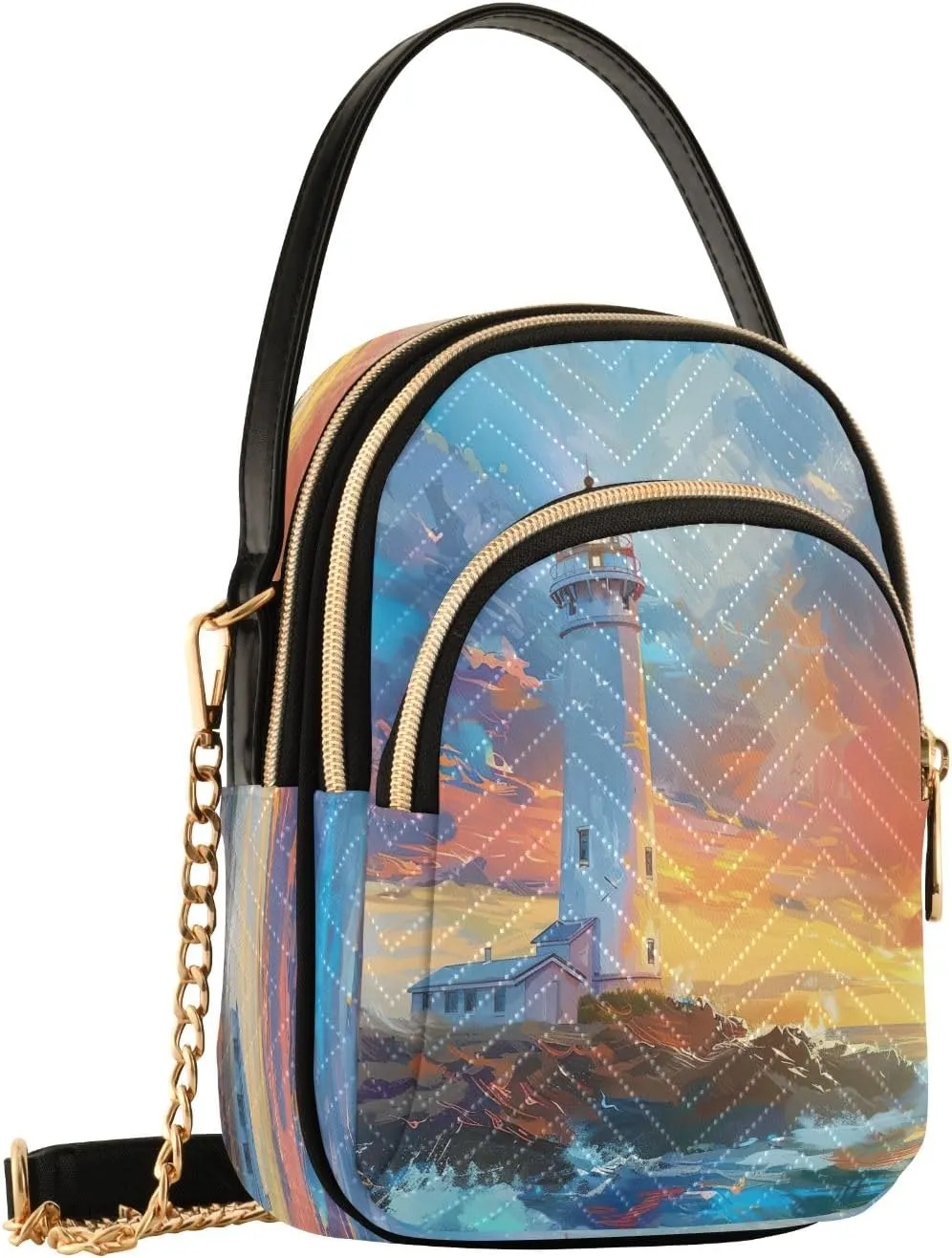 Joisal Cute Unicorn in Space Galaxy Small Crossbody Bags for Women Triple Zip Women Handbag, Cell Phone Purse Crossbody