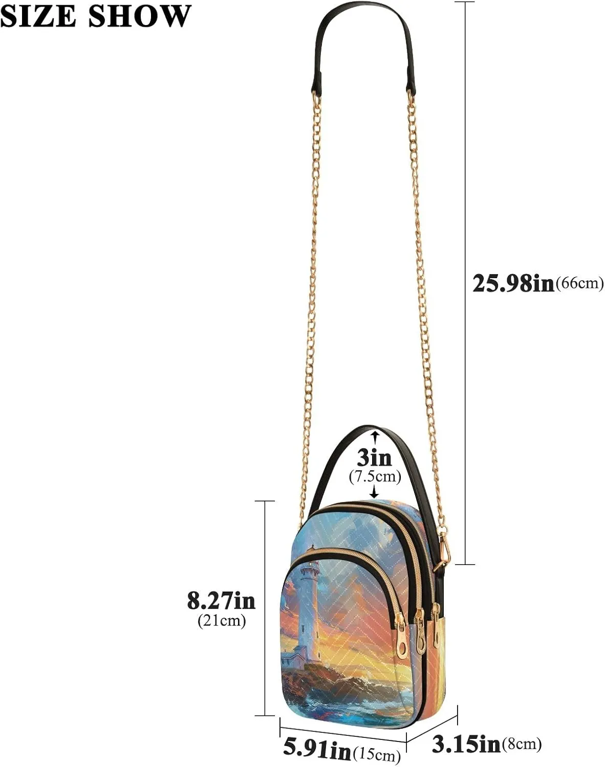 Joisal Cute Unicorn in Space Galaxy Small Crossbody Bags for Women Triple Zip Women Handbag, Cell Phone Purse Crossbody