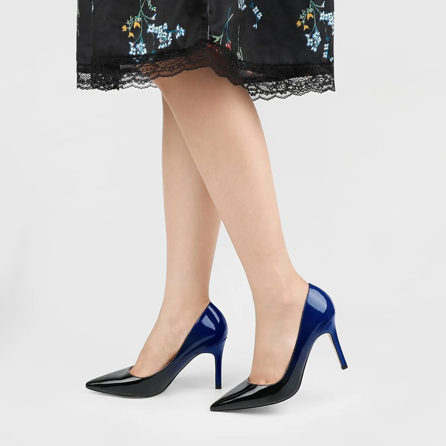 JOY IN LOVE Women's Pumps Shoes 3.5" High Heels Pointy Toe Stiletto Pumps
