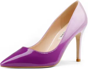 JOY IN LOVE Women's Pumps Shoes 3.5" High Heels Pointy Toe Stiletto Pumps