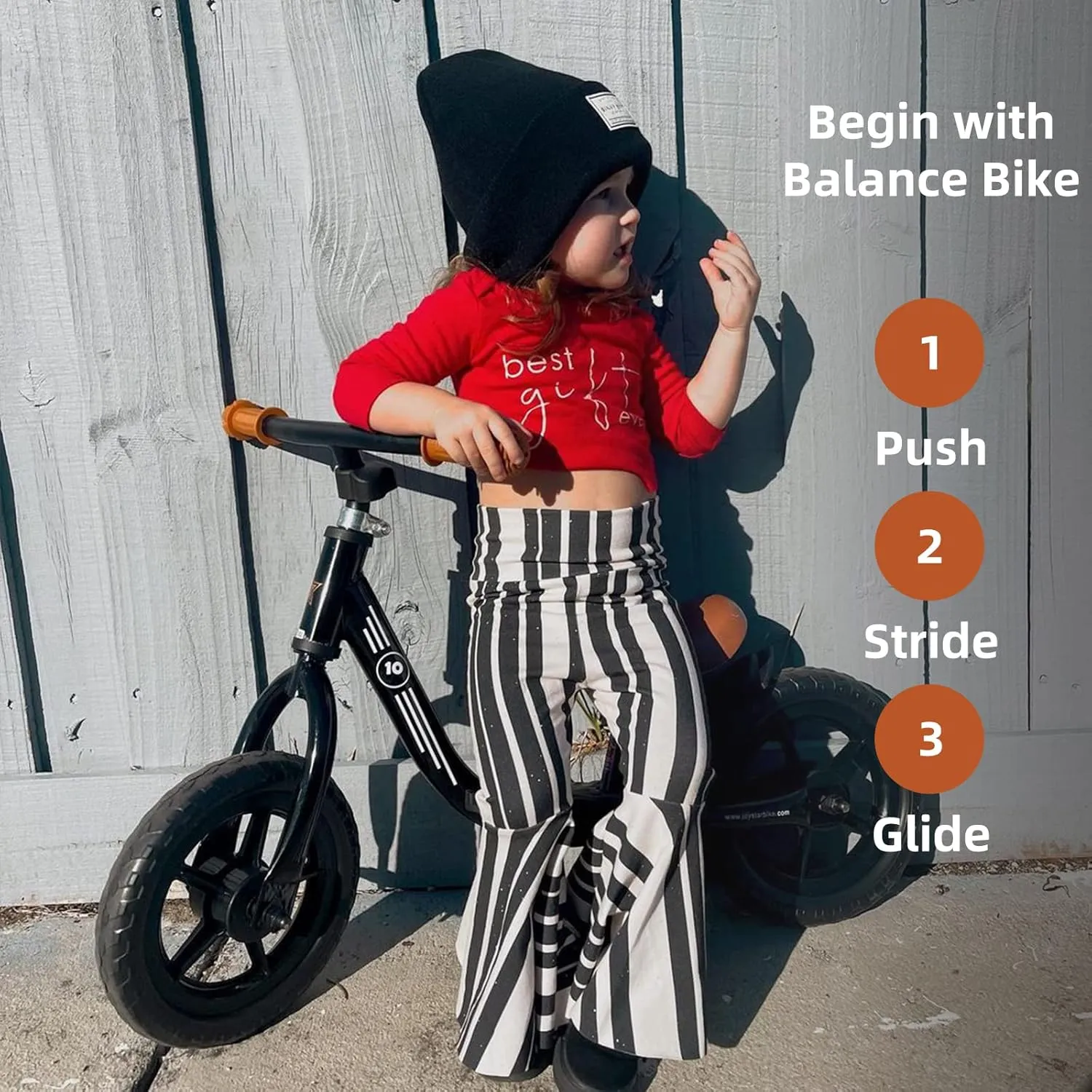 JOYSTAR 10"/12" Toddler Balance Bike for Girls & Boys, Ages 18 Months to 5 Years, Kids Push Bike with Footrest & Adjustable Seat Height, First Birthday Gifts for 2-5 Boys Girls