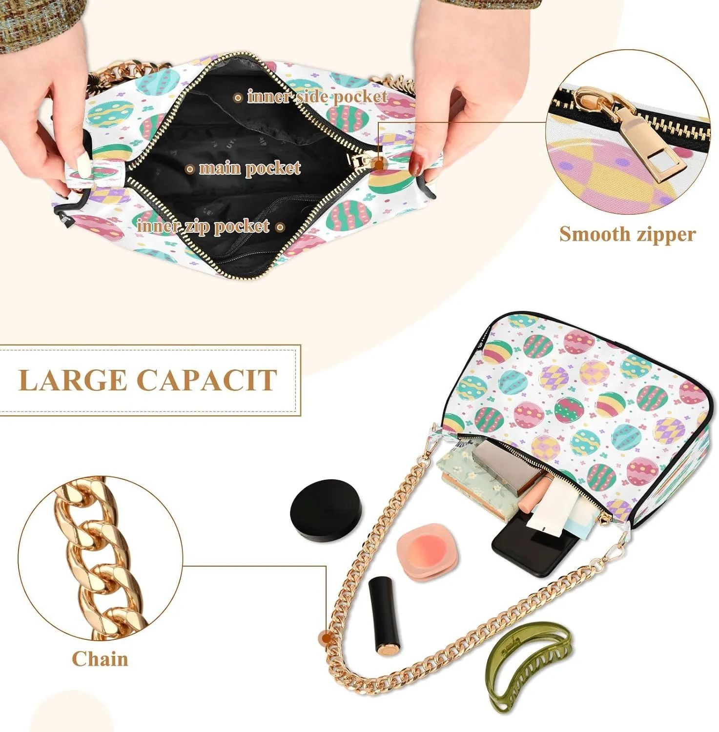 JSTEL Shoulder Bag Purse for Women,Polyester Small Crossbody Bags Purse Wallet Shoulder Bag