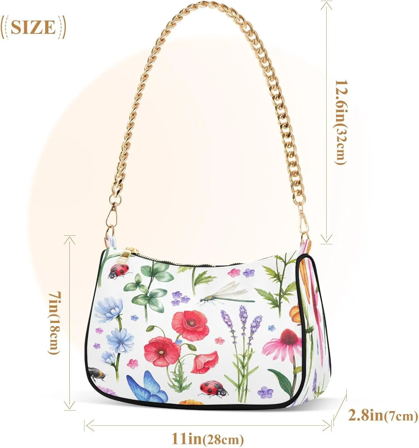 JSTEL Shoulder Bag Purse for Women,Polyester Small Crossbody Bags Purse Wallet Shoulder Bag