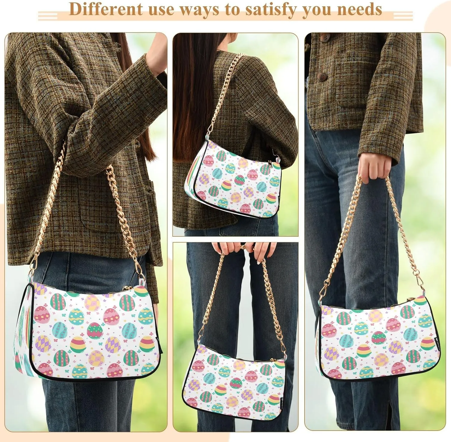 JSTEL Shoulder Bag Purse for Women,Polyester Small Crossbody Bags Purse Wallet Shoulder Bag