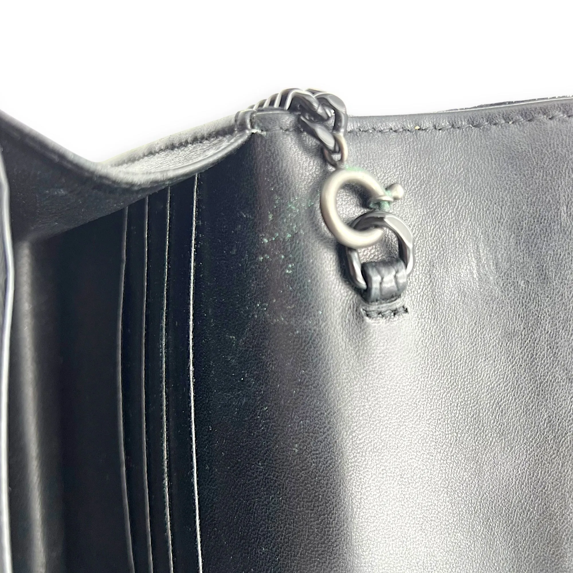 Kate Small Black Crossbody Bag in Velvet, Silver hardware