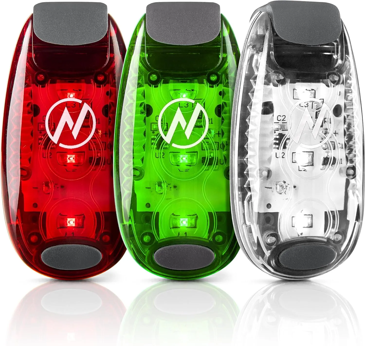 KayaLuma LED Kayak Lights (3 Pack) | Clip On IPX5 Waterproof Marine Navigation Lights for Night Kayaking, Canoeing, Boating, Fishing | High Visibility Kayak Accessories