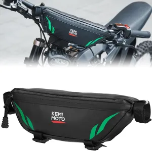 KEMIMOTO Motorcycle Handlebar Bag Universal Bicycle Waterproof Front Storage Bag Compatible with Sur-Ron Light Bee X and S X160 X260 Talaria Sting Electric Dirt Bike, Green 1L
