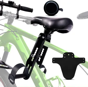 Kids Bike Seat, Bike Seat for Kids for The Front of The Bicycle, Child Bike Seat Compatible with Mountain Bikes, Ages 2-6, Max Weight 52lbs
