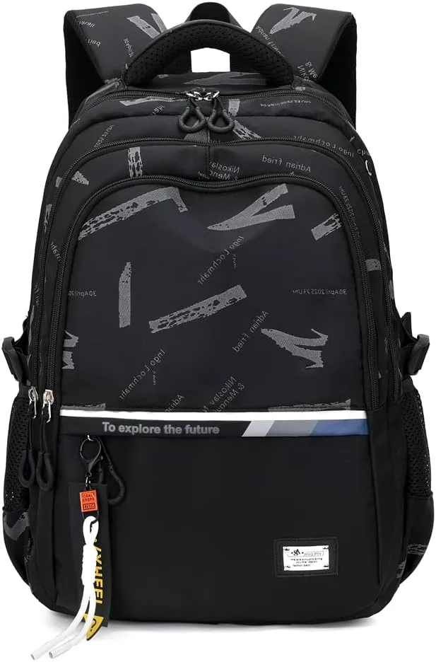 Kids School Backpack for Boys Casual Bookbags Elementary Middle School Bag Teens Lightweight Travel Backpack