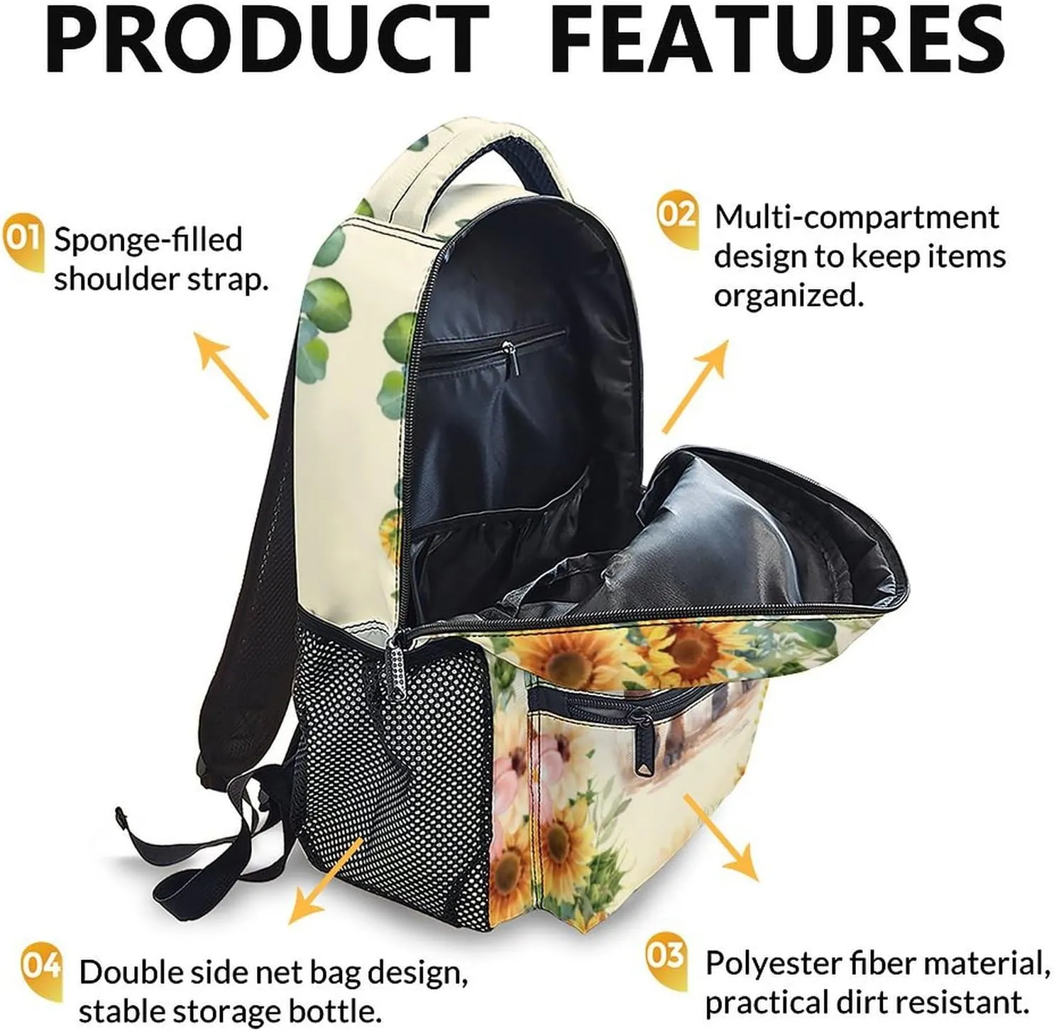 Kids Schoolbag for Children, Highland Cow School Backpacks, Farm Animal Theme Gift, Leisure Children Bookbag for School Travel Hiking Preschool Elementary Kindergarten