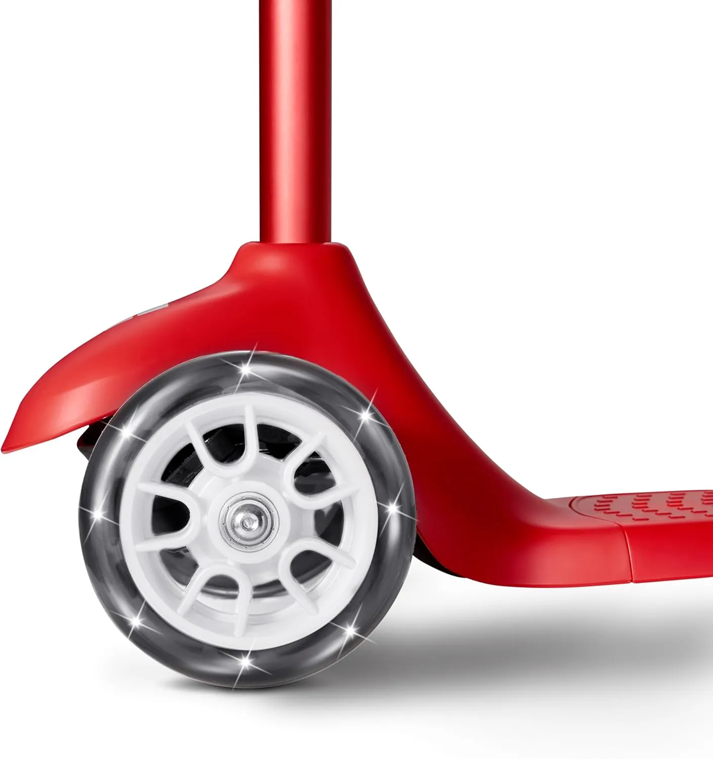 Kids Scooter, Toddler Scooter, Flyer Glider Jr. with Light Up Wheels, Red, Radio Flyer Ride On Toys for Kids 2-5 Years Old, for Outdoor Riding