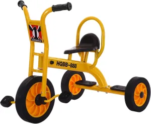 Kids Tricycle, Big Wheel Kids Trike for Age 2-6, Carbon Steel Frame, Non-Slip Rubber Wheels, Outdoor Tricycle for Preschool, Playground, Daycare