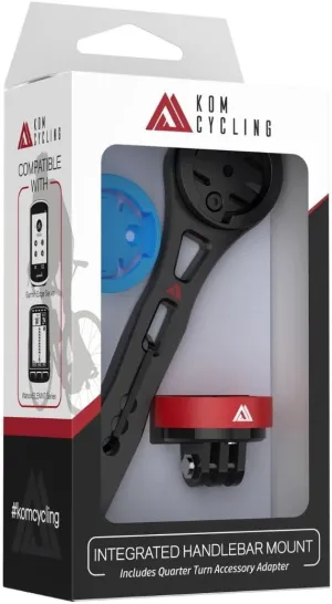 KOM Cycling Integrated Handlebar Mount Wahoo Mount for Integrated Handlebars Made with CNC Alumninumn fits Bars Such as, FSA, Canyon, Ritchey, and Many Others! (Mount with GoPro Adapter)