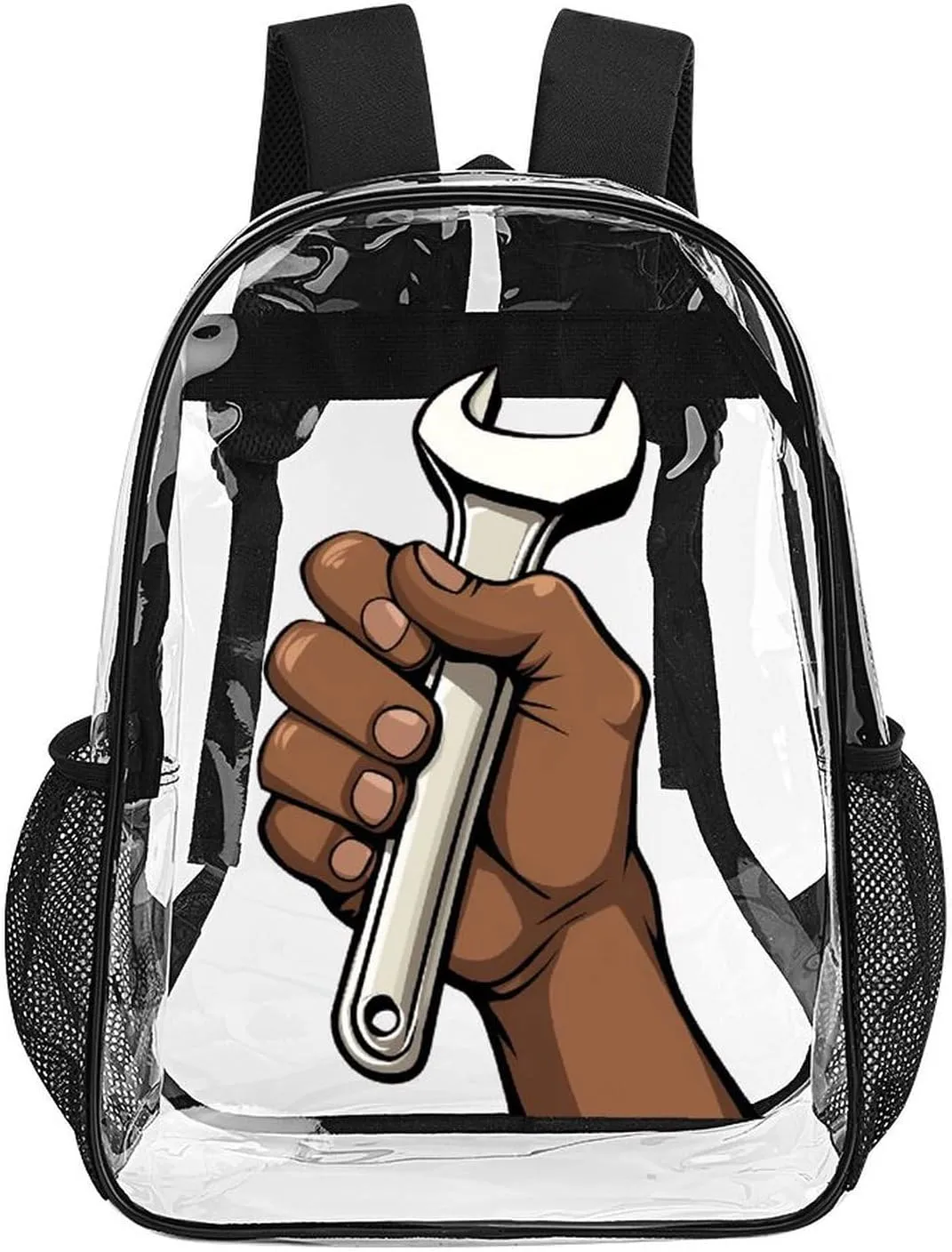 Labor Clear Shoulders Bag Unisex Backpack for Camping Hiking Travel