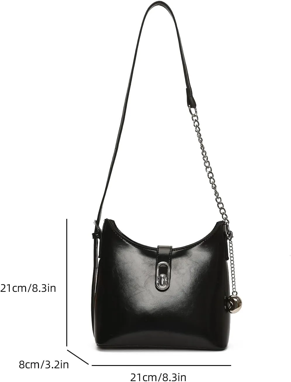 Ladies' handbag, single-shoulder bag, shoulder strap and zipper closed crossbody bag, ladies' handbag