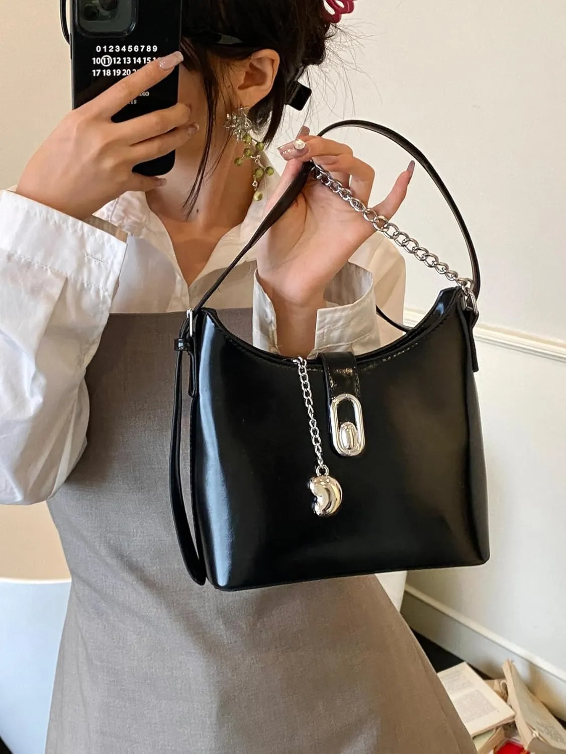 Ladies' handbag, single-shoulder bag, shoulder strap and zipper closed crossbody bag, ladies' handbag