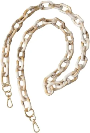 Lam Gallery Acrylic Resin Chain for Purse,Handbag Decoration Chain Strap,Bag Accessories Chain Charms(Square/Cream Solid/120CM)