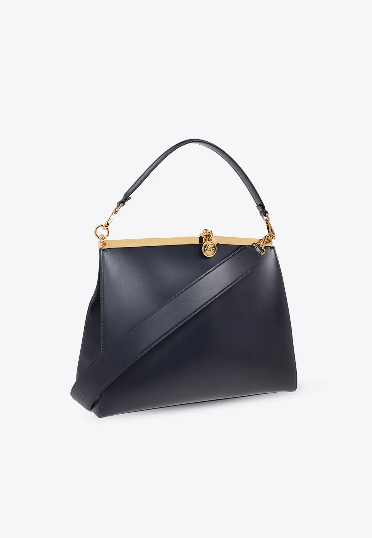 Large Vela Leather Shoulder Bag