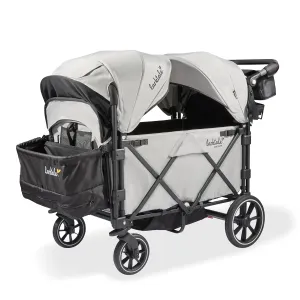 Larktale Caravan Quad Stroller, 4-Seater Kids Wagon, 214 lb Capacity, Avalon Gray