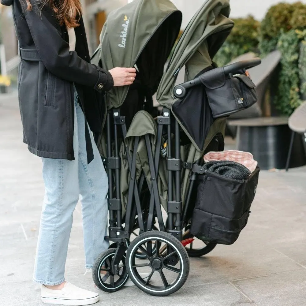 Larktale Caravan Quad Stroller, 4-Seater Kids Wagon, 214 lb Capacity, Avalon Gray