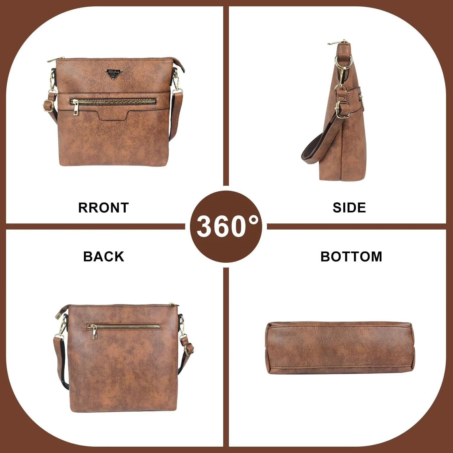 Leather Crossbody Bags for Women Medium Size, Trendy Soft Cross Body Bag for Woman 2024, Women's Crossbody Purses Travel