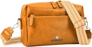 Leather Crossbody Purses for Women,Small Cross Body Bag Wide Adjustable Strap Shoulder Handbag with Credit Card Slots