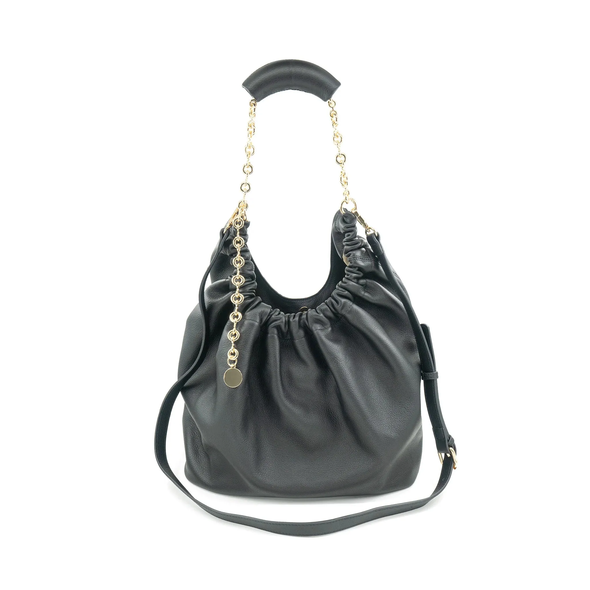 Leather Gathered Bag