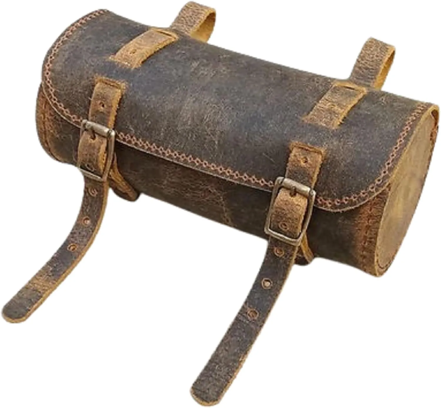 Leather Motorcycle Handlebar Bag Vintage Leather Saddle Bicycle Accessories Panniers Bags