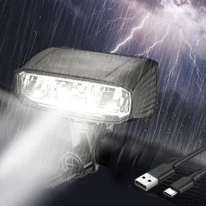 LED Bike Lights, USB Rechargeable 1080 High Lumens Bicycle Lite, 5 Modes Aluminum Alloy Waterproof Night Cycling Bike Light for Road Bikes, Mountain Bikes, Long Duration Lighting
