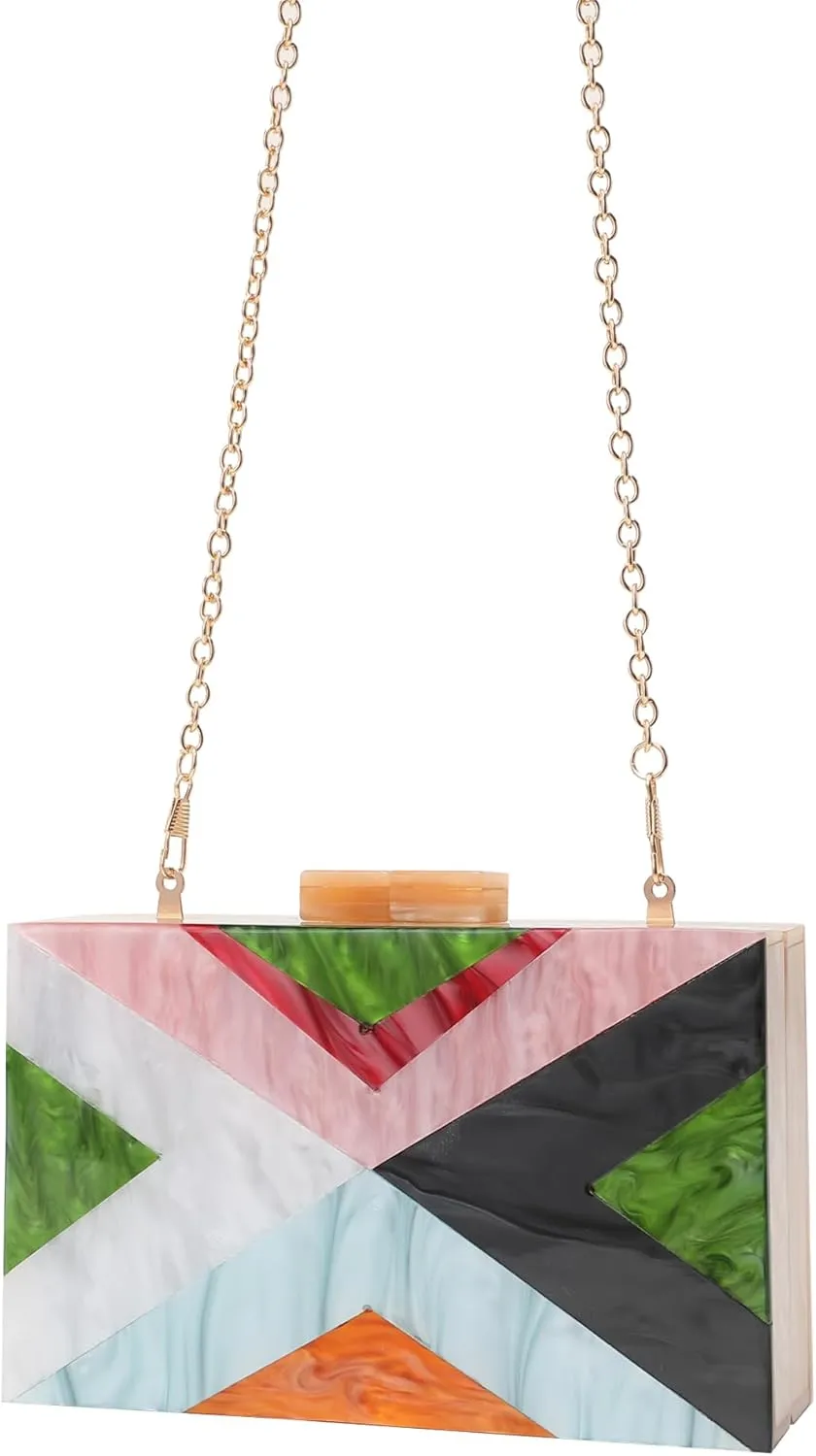 LETODE Acrylic Clutch Bags Purse Perspex Bag Handbags for Women