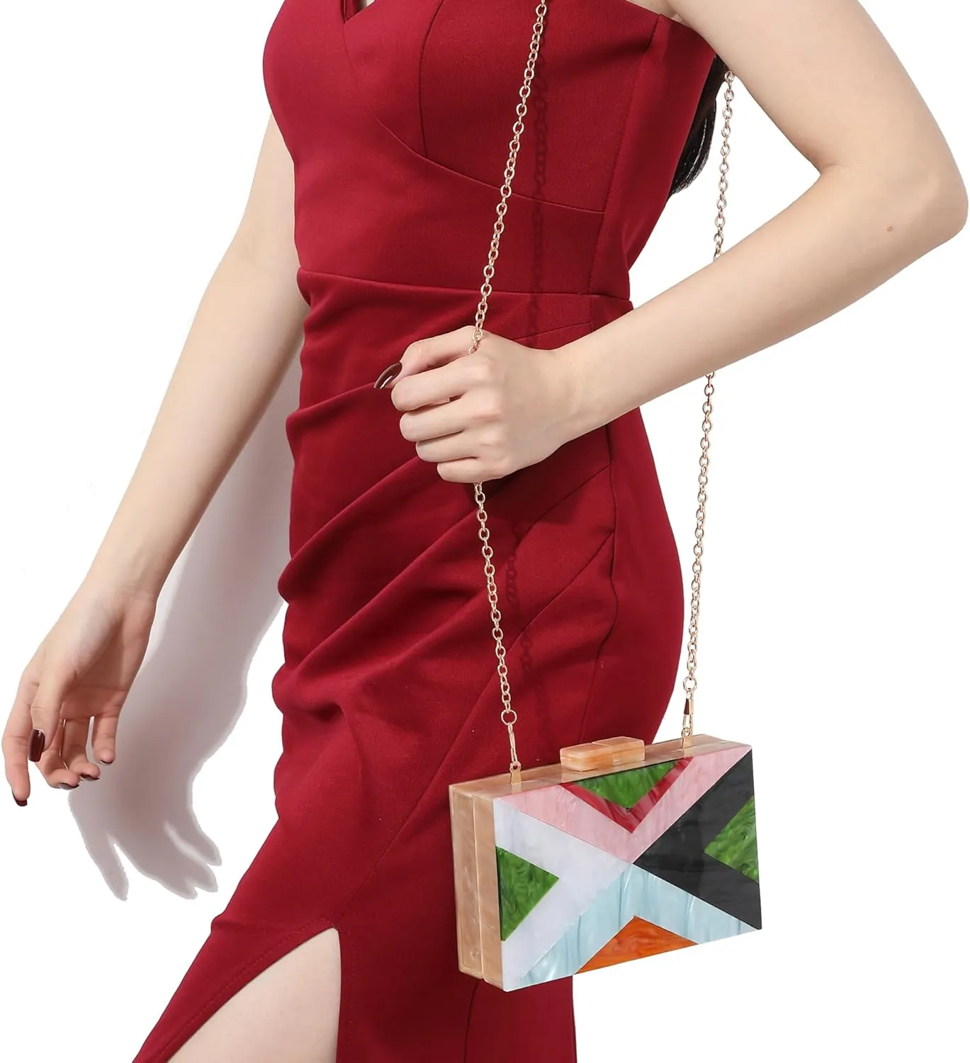 LETODE Acrylic Clutch Bags Purse Perspex Bag Handbags for Women